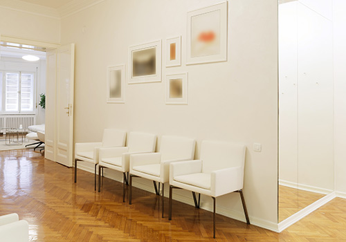 Painting and decorating a waiting room