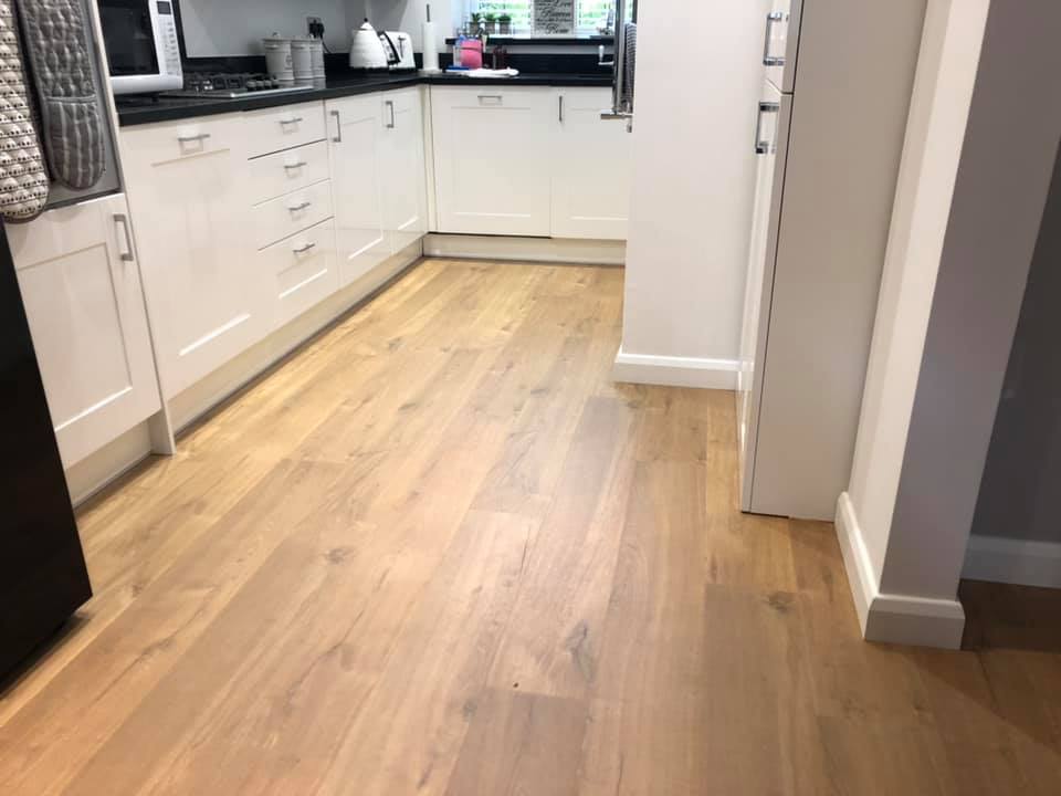 High Quality Oak Laminate Flooring Laid